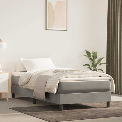 Materasso a Molle Insacchettate RigiditÃ  Media Grigio Chiaro 90x210x20 cm in Velluto