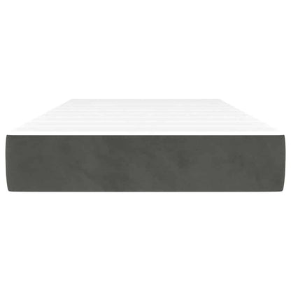 Materasso a Molle Insacchettate RigiditÃ  Media Grigio Scuro 90x210x20 cm in Velluto