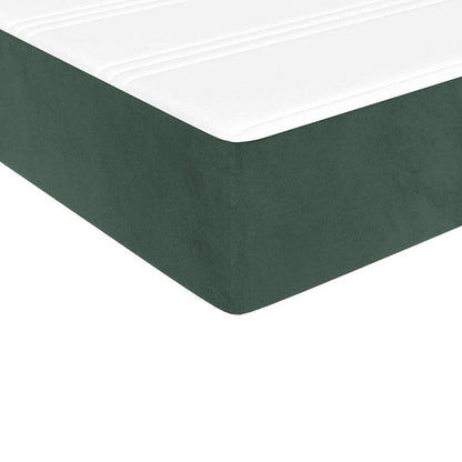 Materasso a Molle Insacchettate RigiditÃ  Media Verde Scuro 90x210x20 cm in Velluto