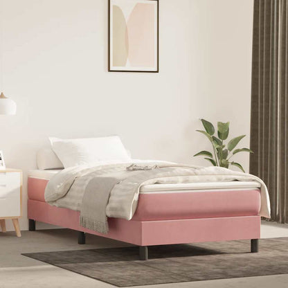 Materasso a Molle Insacchettate RigiditÃ  Media Rosa 90x210x20 cm in Velluto