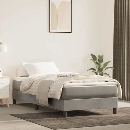 Materasso a Molle Insacchettate RigiditÃ  Media Grigio Chiaro 100x210x20 cm in Velluto