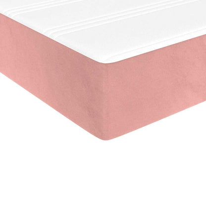 Materasso a Molle Insacchettate RigiditÃ  Media Rosa 100x210x20 cm in Velluto