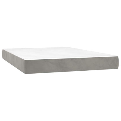 Materasso a Molle Insacchettate RigiditÃ  Media Grigio Chiaro 120x210x20 cm in Velluto