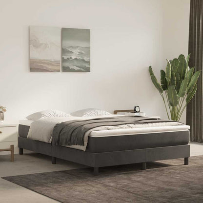 Materasso a Molle Insacchettate RigiditÃ  Media Grigio Scuro 120x210x20 cm in Velluto