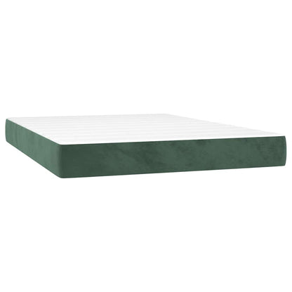 Materasso a Molle Insacchettate RigiditÃ  Media Verde Scuro 120x210x20 cm in Velluto