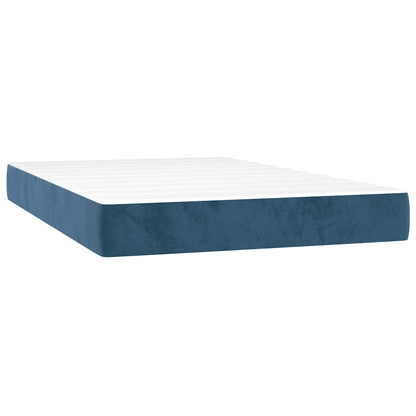 Materasso a Molle Insacchettate RigiditÃ  Media Blu Scuro 120x210x20 cm in Velluto