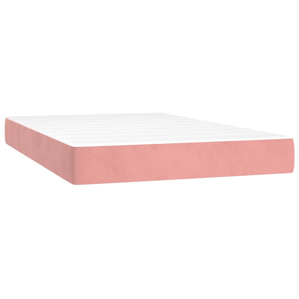 Materasso a Molle Insacchettate RigiditÃ  Media Rosa 120x210x20 cm in Velluto