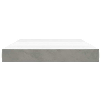Materasso a Molle Insacchettate RigiditÃ  Media Grigio Chiaro 140x210x20 cm in Velluto
