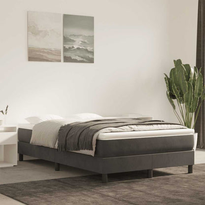 Materasso a Molle Insacchettate RigiditÃ  Media Grigio Scuro 140x210x20 cm in Velluto