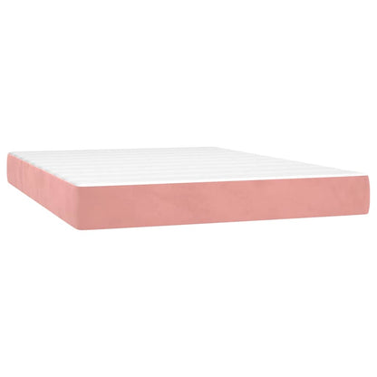 Materasso a Molle Insacchettate RigiditÃ  Media Rosa 140x210x20 cm in Velluto