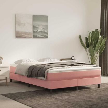 Materasso a Molle Insacchettate RigiditÃ  Media Rosa 140x210x20 cm in Velluto