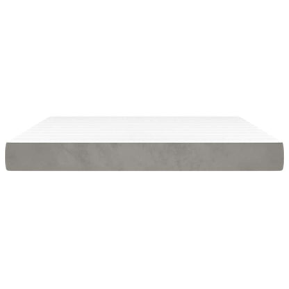 Materasso a Molle Insacchettate RigiditÃ  Media Grigio Chiaro 160x210x20 cm in Velluto