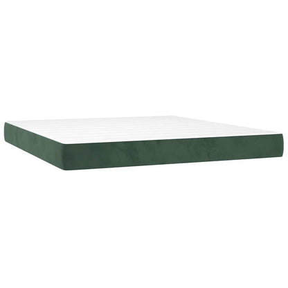 Materasso a Molle Insacchettate RigiditÃ  Media Verde Scuro 160x210x20 cm in Velluto