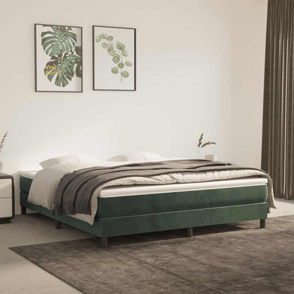 Materasso a Molle Insacchettate RigiditÃ  Media Verde Scuro 160x210x20 cm in Velluto