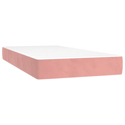 Materasso a Molle Insacchettate RigiditÃ  Media Rosa 80x220x20 cm in Velluto