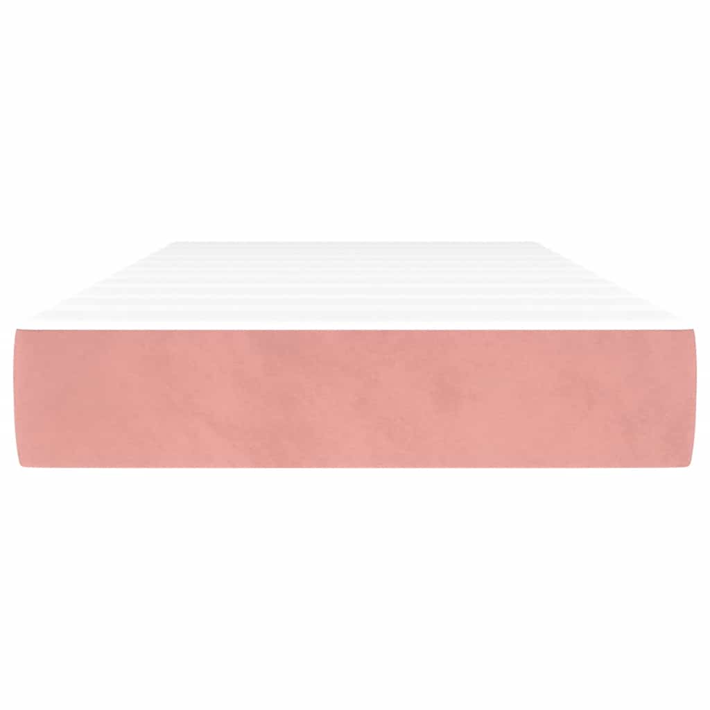 Materasso a Molle Insacchettate RigiditÃ  Media Rosa 90x220x20 cm in Velluto