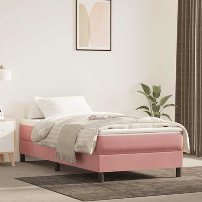 Materasso a Molle Insacchettate RigiditÃ  Media Rosa 90x220x20 cm in Velluto