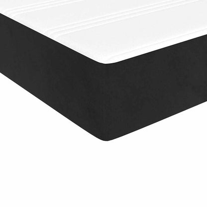 Materasso a Molle Insacchettate RigiditÃ  Media Nero 100x220x20 cm in Velluto