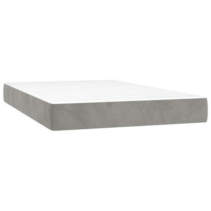 Materasso a Molle Insacchettate RigiditÃ  Media Grigio Chiaro 120x220x20 cm in Velluto