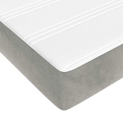 Materasso a Molle Insacchettate RigiditÃ  Media Grigio Chiaro 120x220x20 cm in Velluto