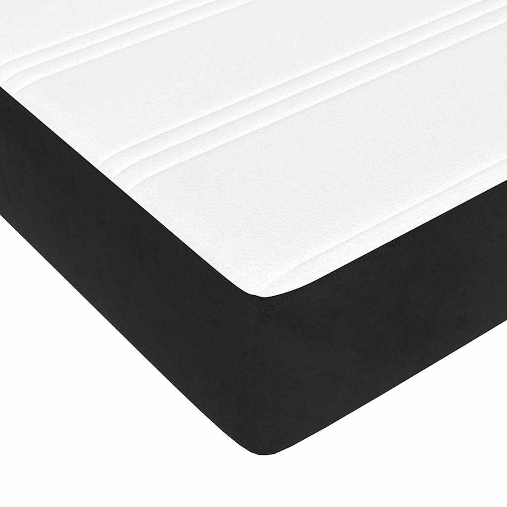 Materasso a Molle Insacchettate RigiditÃ  Media Nero 120x220x20 cm in Velluto