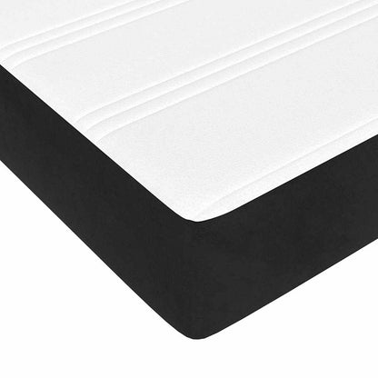 Materasso a Molle Insacchettate RigiditÃ  Media Nero 120x220x20 cm in Velluto