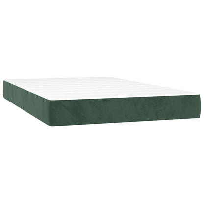 Materasso a Molle Insacchettate RigiditÃ  Media Verde Scuro 120x220x20 cm in Velluto
