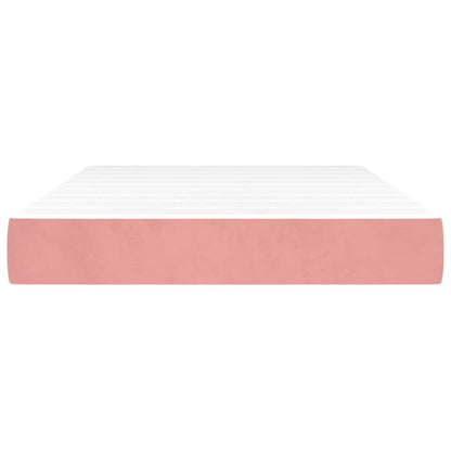 Materasso a Molle Insacchettate RigiditÃ  Media Rosa 120x220x20 cm in Velluto