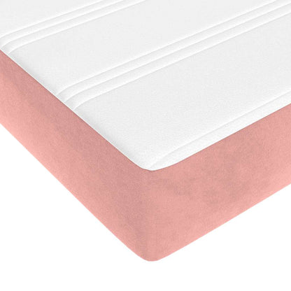 Materasso a Molle Insacchettate RigiditÃ  Media Rosa 120x220x20 cm in Velluto