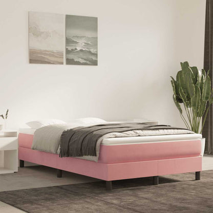 Materasso a Molle Insacchettate RigiditÃ  Media Rosa 120x220x20 cm in Velluto
