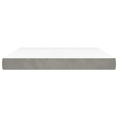 Materasso a Molle Insacchettate RigiditÃ  Media Grigio Chiaro 160x220x20 cm in Velluto