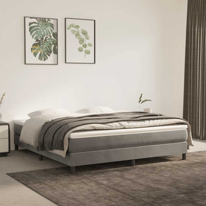 Materasso a Molle Insacchettate RigiditÃ  Media Grigio Chiaro 160x220x20 cm in Velluto