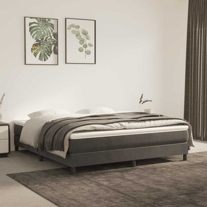 Materasso a Molle Insacchettate RigiditÃ  Media Grigio Scuro 160x220x20 cm in Velluto