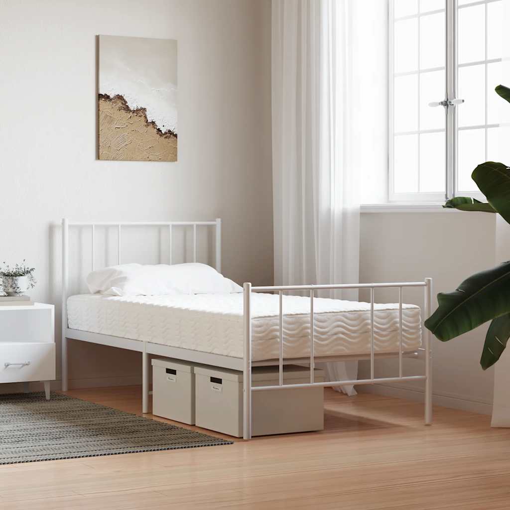Materasso in Schiuma Bianco 80x220 cm Durezza H2 H3
