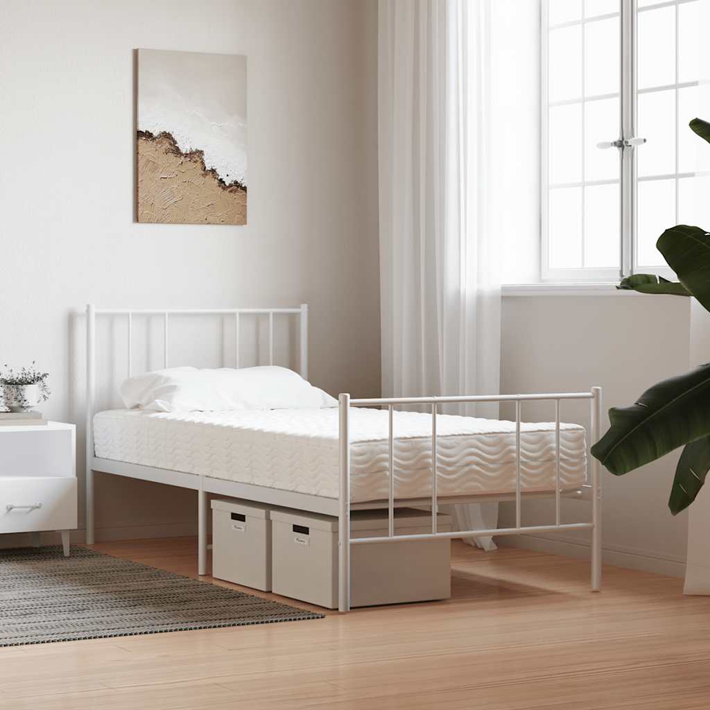 Materasso in Schiuma Bianco 90x220 cm Durezza H2 H3