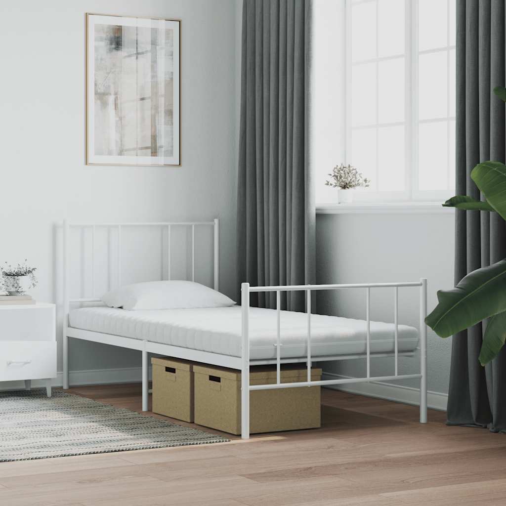 Materasso in Schiuma Bianco 90x210 cm 7 Zone Durezza 20 ILD