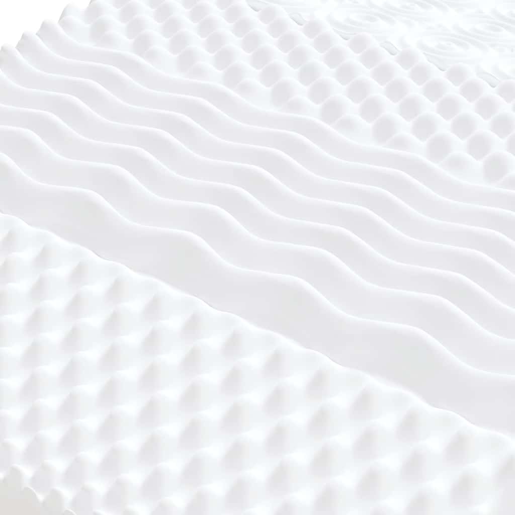 Materasso in Schiuma Bianco 90x210 cm 7 Zone Durezza 20 ILD