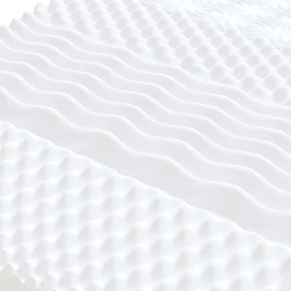 Materasso in Schiuma Bianco 90x210 cm 7 Zone Durezza 20 ILD