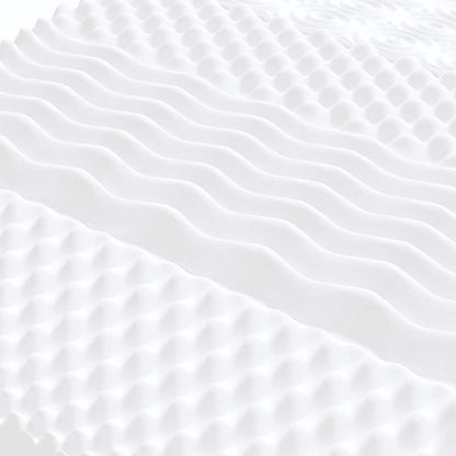 Materasso in Schiuma Bianco 120x210 cm 7 Zone Durezza 20 ILD