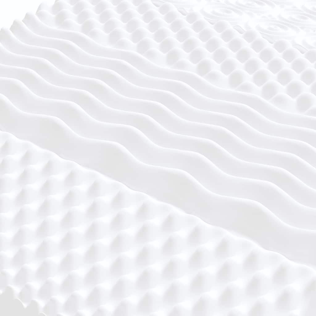 Materasso in Schiuma Bianco 140x210 cm 7 Zone Durezza 20 ILD