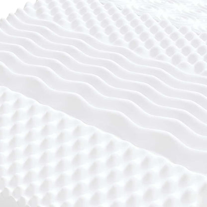 Materasso in Schiuma Bianco 180x210 cm 7 Zone Durezza 20 ILD