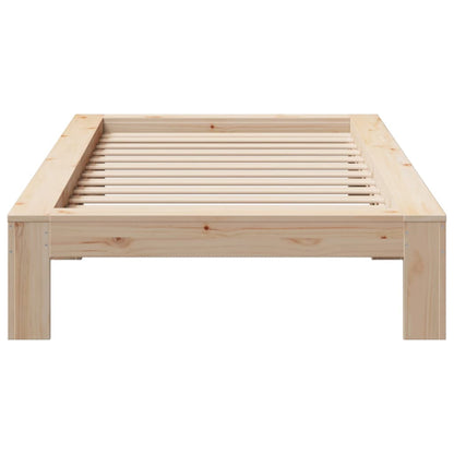 Letto senza Materasso 90x200 cm in Legno Massello di Pino