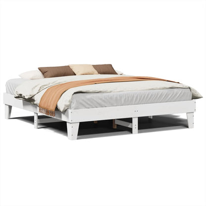 Letto senza Materasso Bianco 180x200 cm Legno Massello di Pino