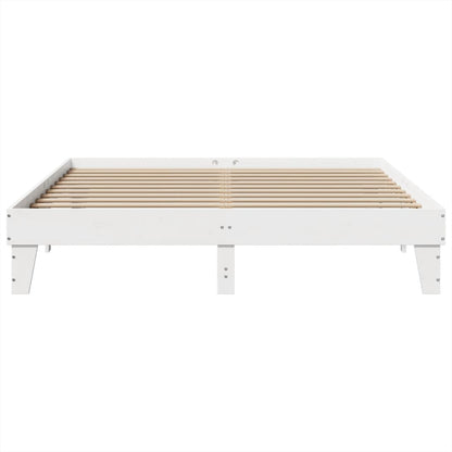 Letto senza Materasso Bianco 180x200 cm Legno Massello di Pino