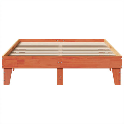 Letto senza Materasso Marrone Cera 160x200 cm in Legno di Pino