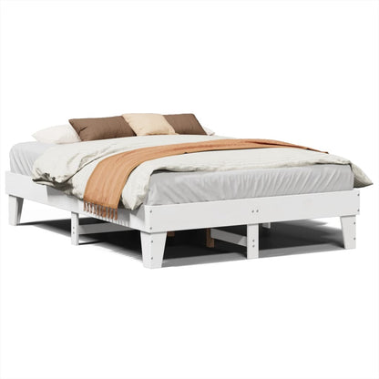 Letto senza Materasso Bianco 140x200 cm Legno Massello di Pino