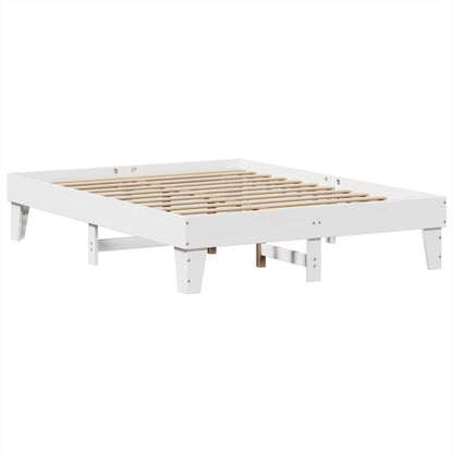 Letto senza Materasso Bianco 140x200 cm Legno Massello di Pino