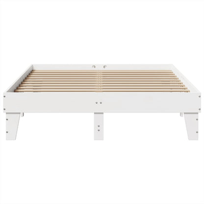 Letto senza Materasso Bianco 140x200 cm Legno Massello di Pino
