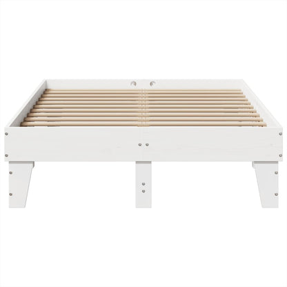 Letto senza Materasso Bianco 120x200 cm Legno Massello di Pino