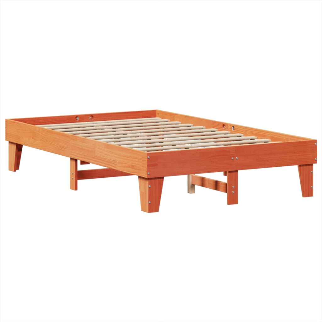 Letto senza Materasso Marrone Cera 120x190 cm in Legno di Pino